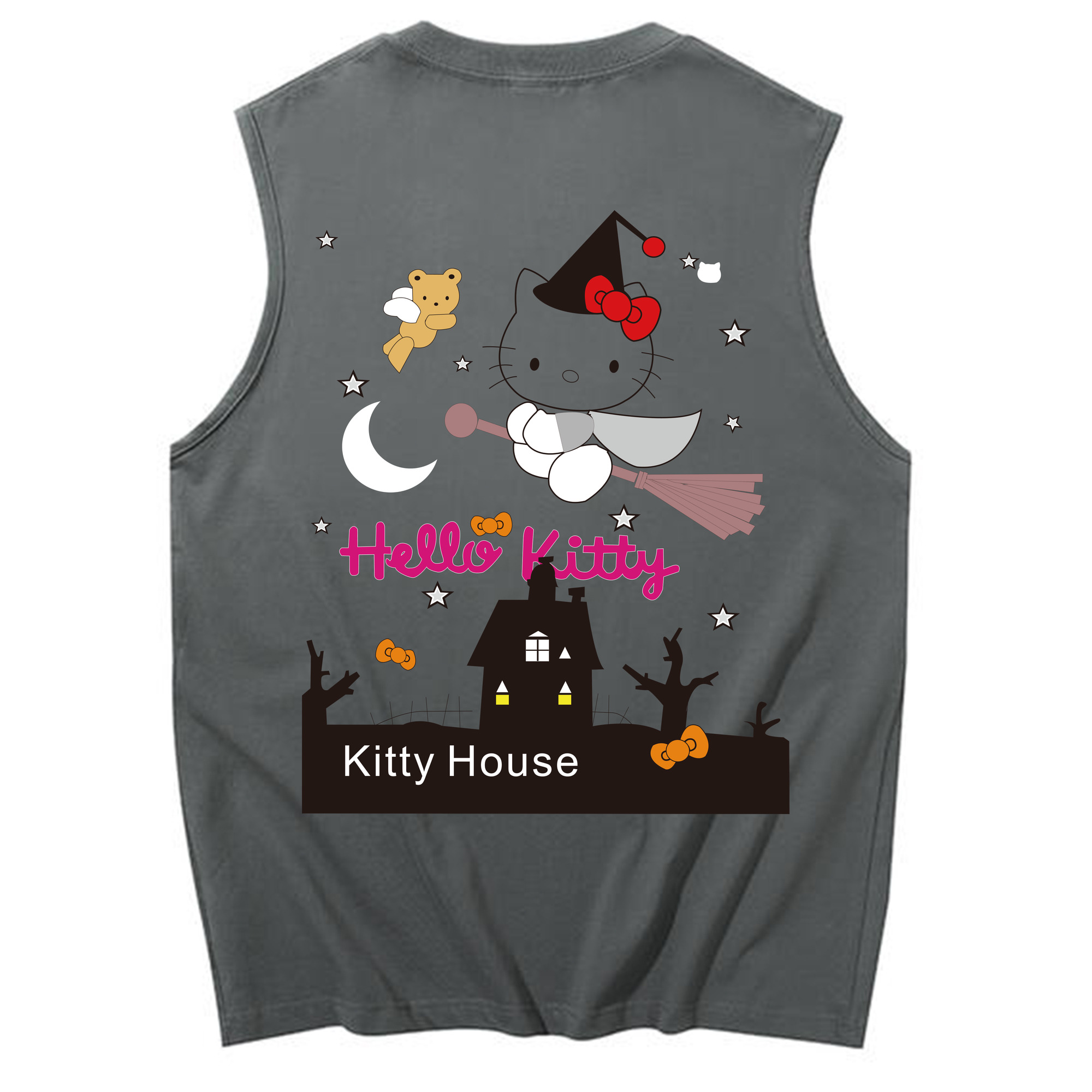 （画像用） Hello Kitty ハローキティ コットン100％タンクトップ（背面プリント）